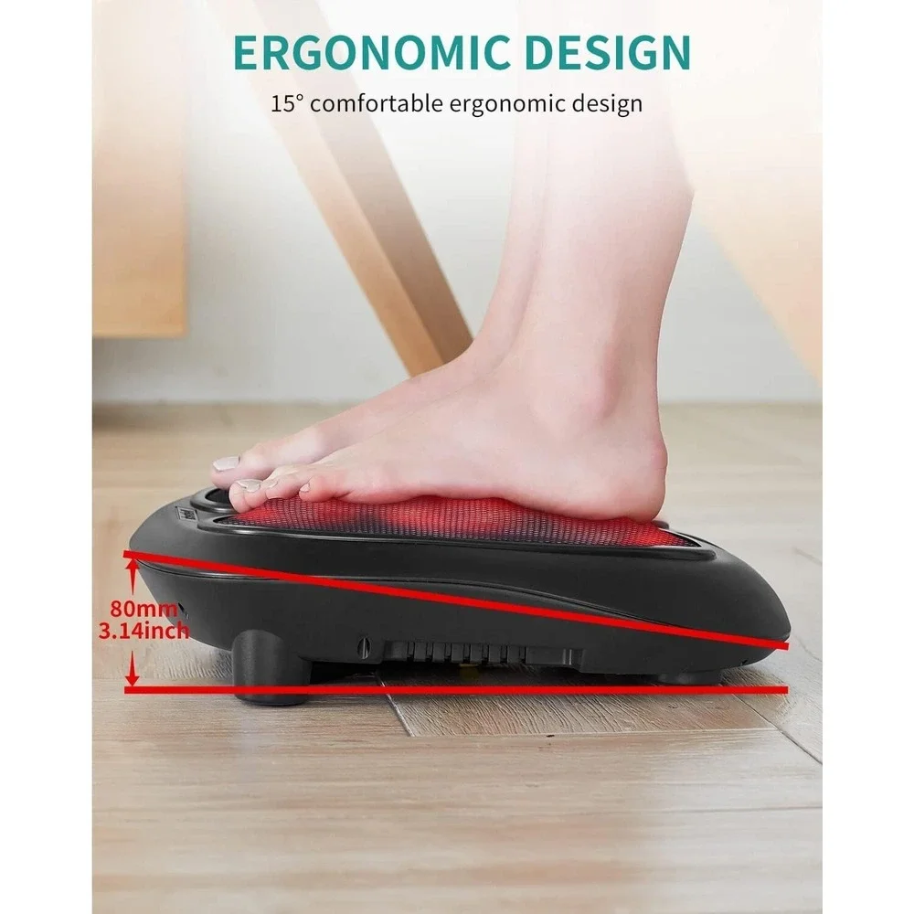 Shiatsu Foot Massager with Heat, Deep Kneading for Plantar Fasciitis Pain Relief
